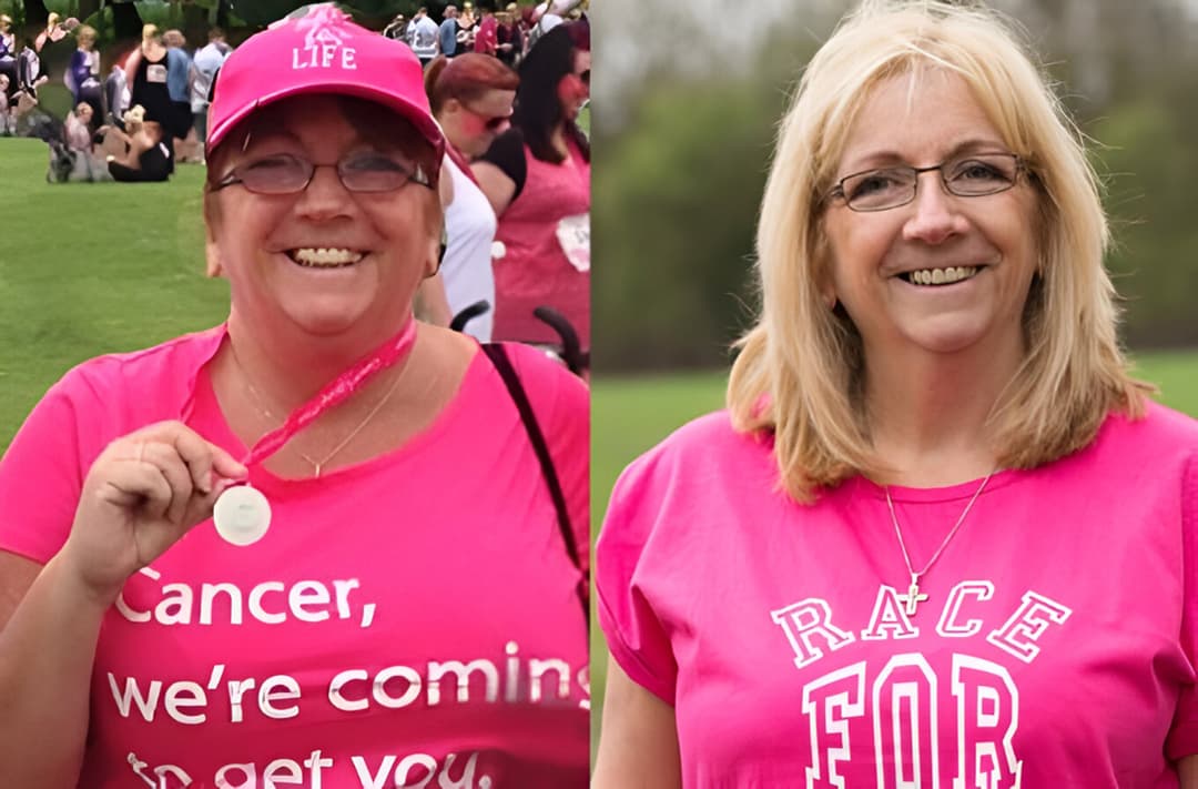 A before and after image of Kath, about her weight loss journey.